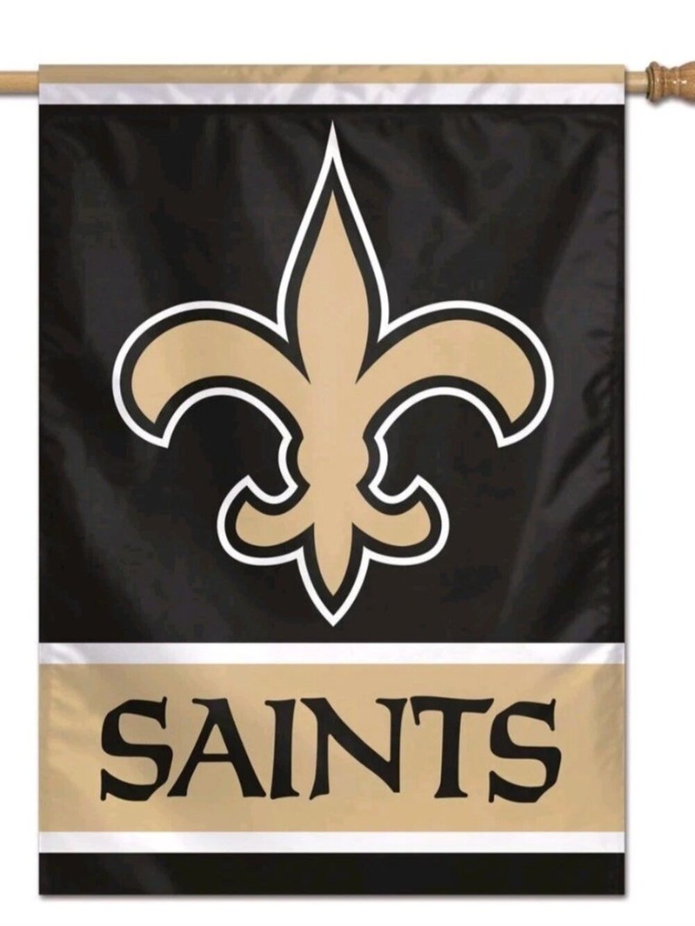 New Orleans Saints Vertical Flag Indoor Outdoor 28” X 40” Yard Mancave Banner